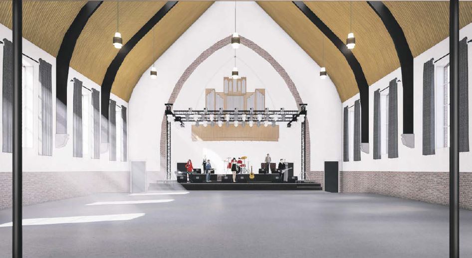 Verbouw kerk de Bron concert en kerkzaal
